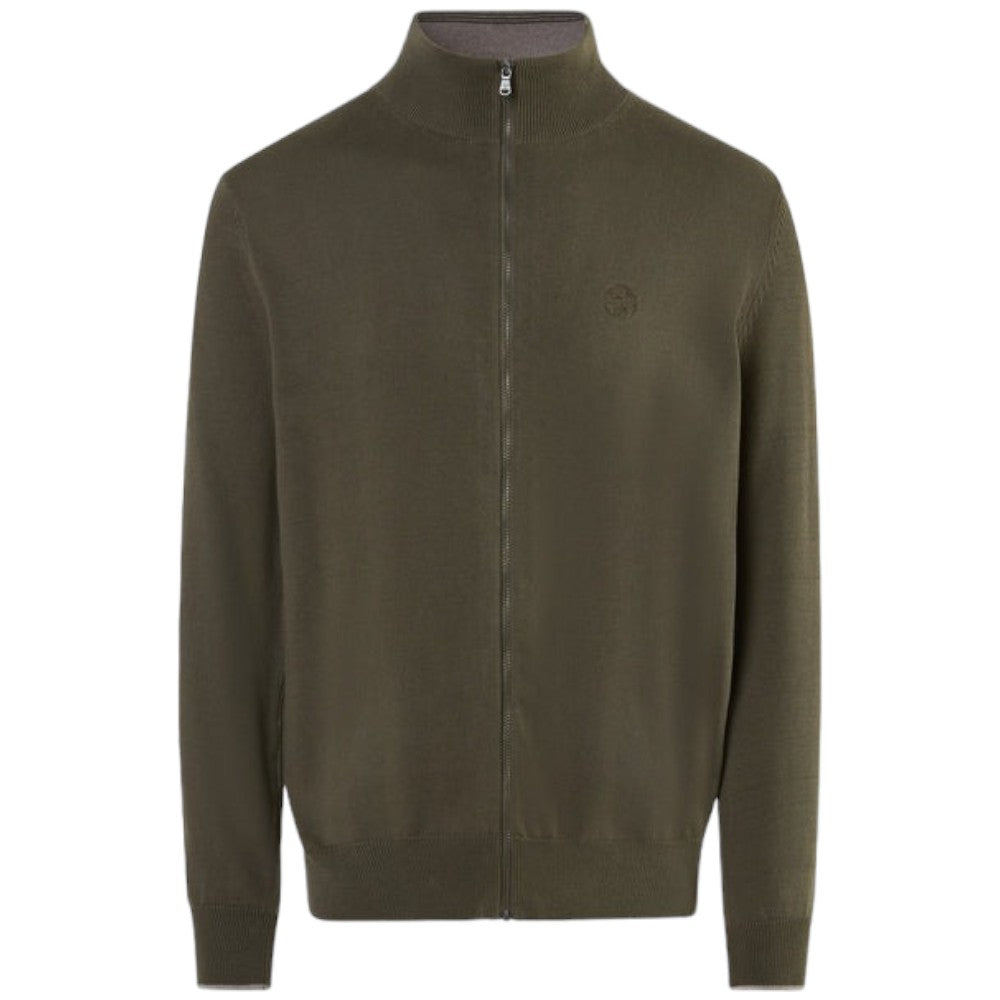 North Sails cardigan full zip verde oliva 699924 Maglieria North Sails