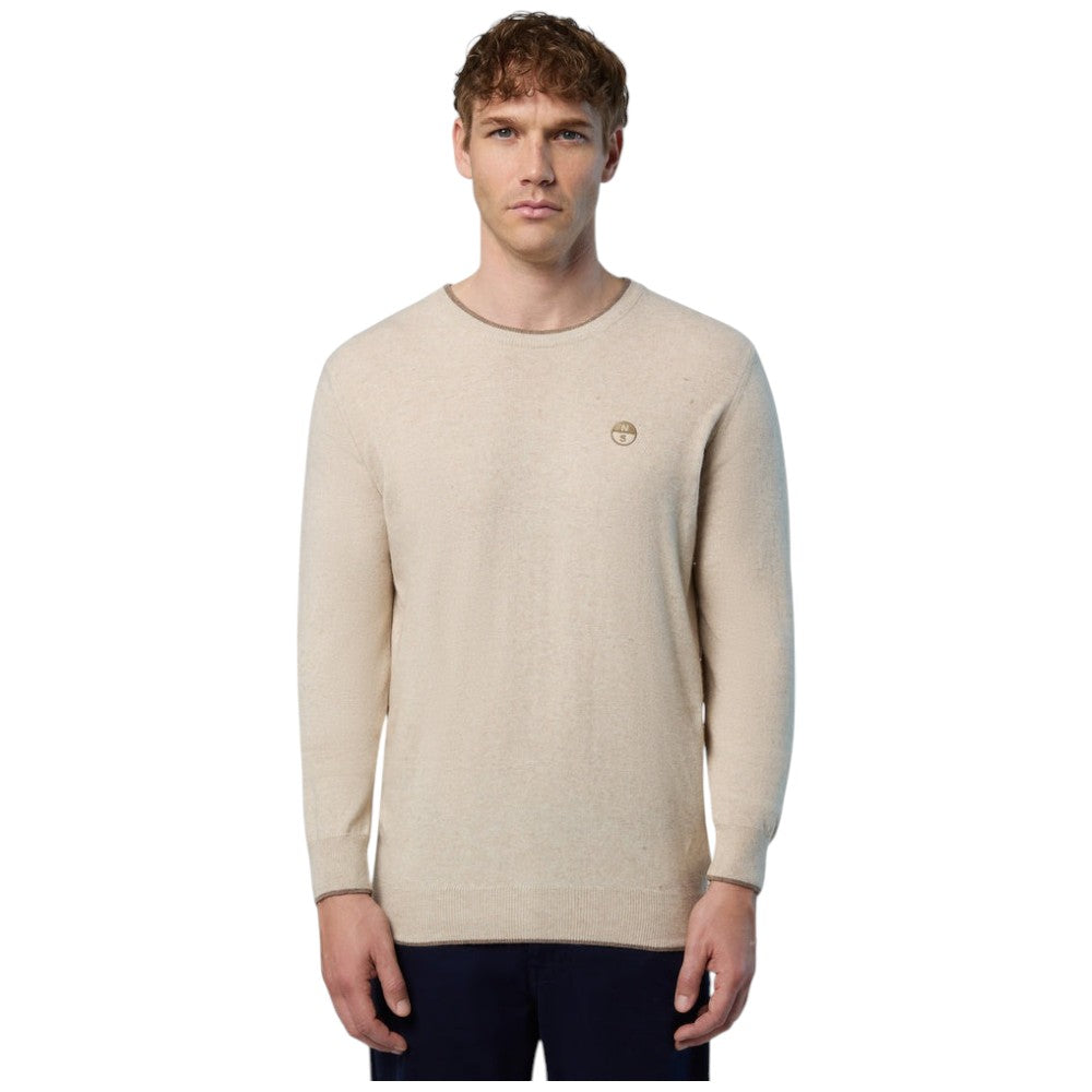 North Sails maglione pullover beige in misto cashmere 699775 Maglieria North Sails