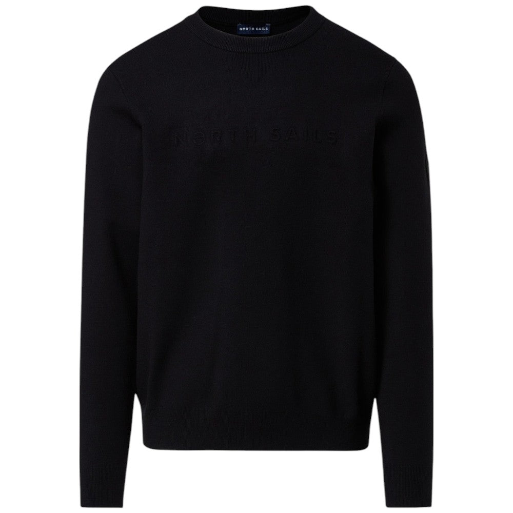 North Sails pullover nero con logo 3D 699792 Maglieria North Sails