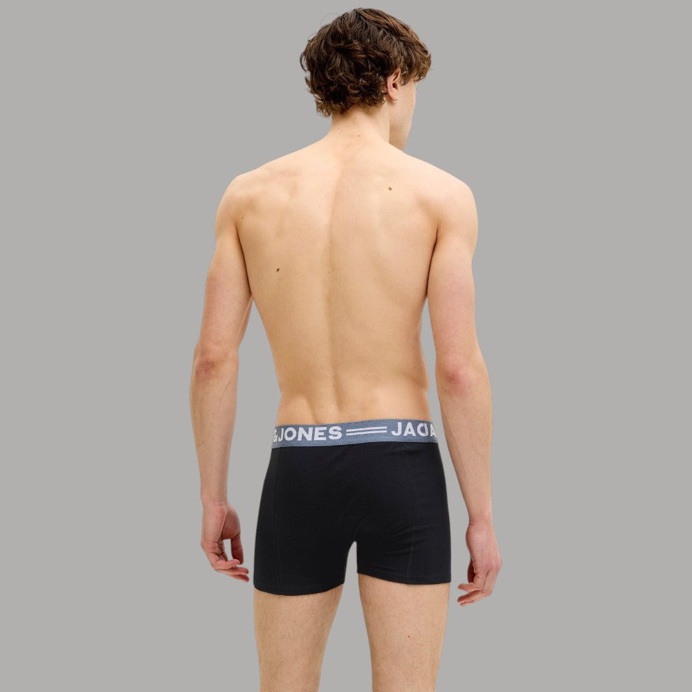Pacco 3 Boxer Uomo Jack & Jones in Cotone Nero Elastico - Prodotti di Classe