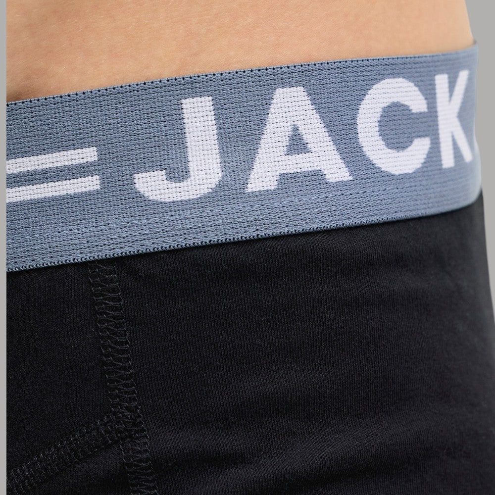 Pacco 3 Boxer Uomo Jack & Jones in Cotone Nero Elastico - Prodotti di Classe