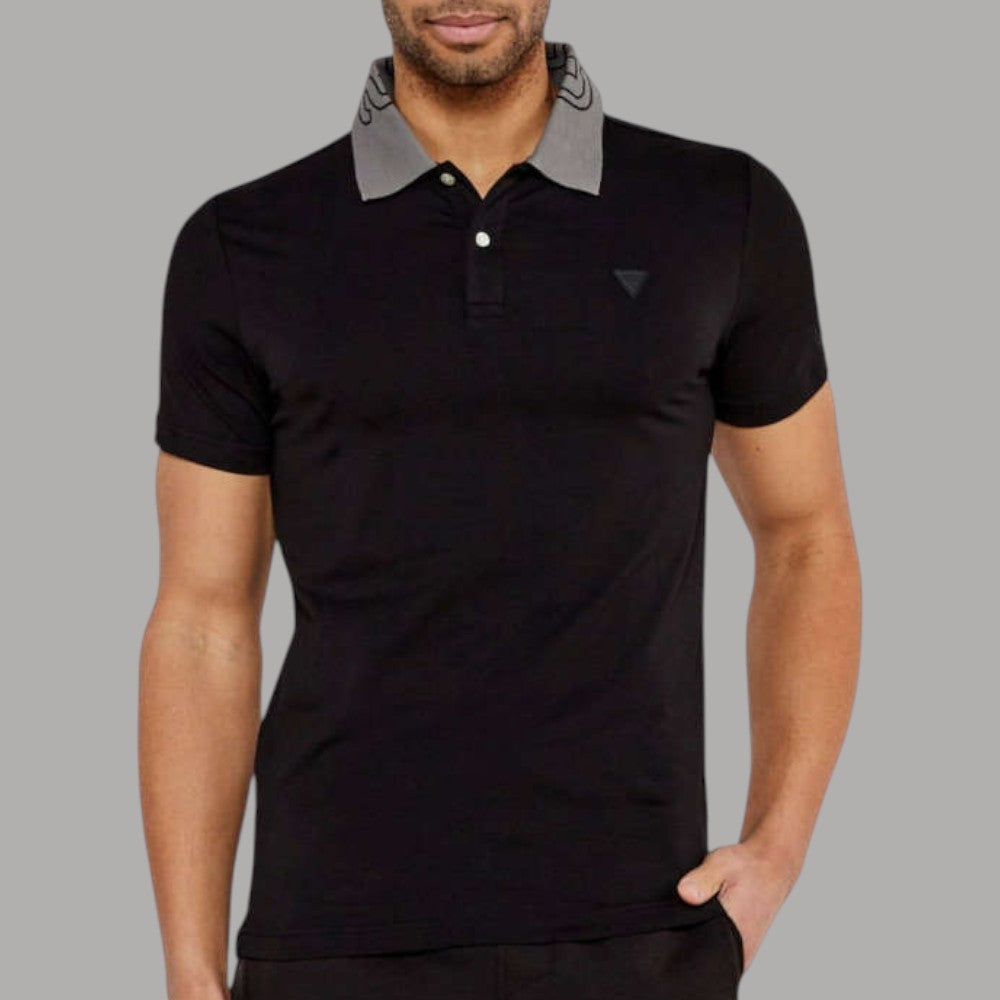 Polo Slim Uomo Guess con Logo Colletto e Triangolo Petto - Prodotti di Classe