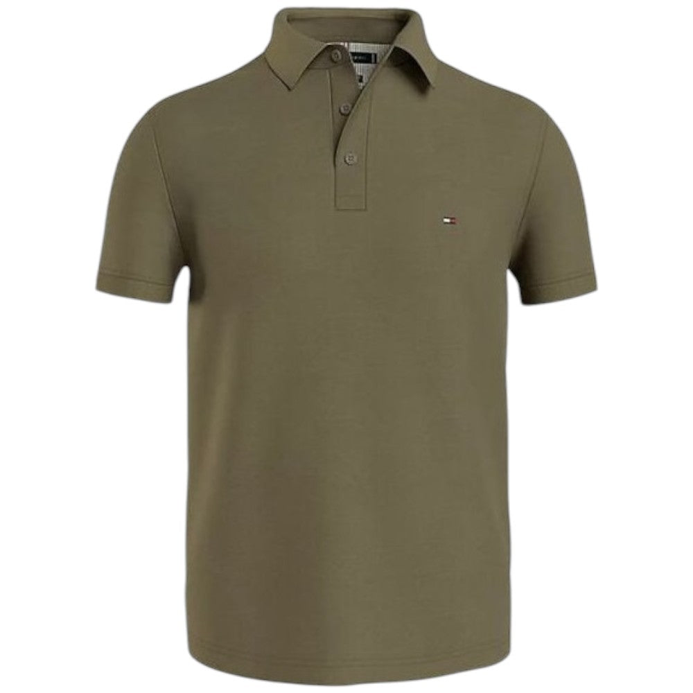 Tommy Hilfiger maglietta polo verde militare TH 1985 MW0MW1777 Polo Tommy Hilfiger