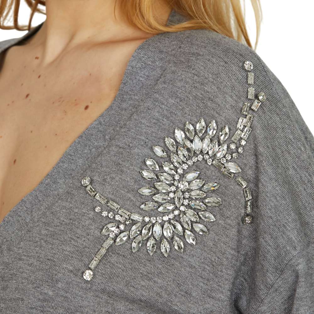 Relish cardigan grigio VENETICO RDA2502605011 Maglieria Relish