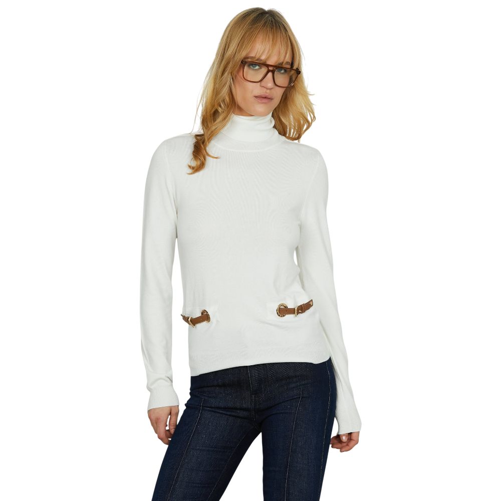 Relish maglia bianca collo alto ALINNIA RDA2502054024 Maglieria Relish