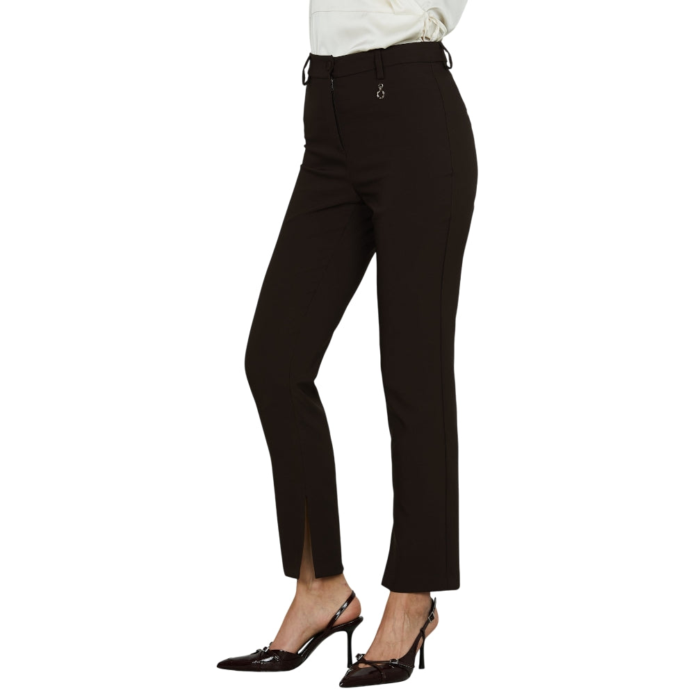 Relish pantalone marrone a sigaretta CISALINA RDA2507006050 Pantaloni Relish