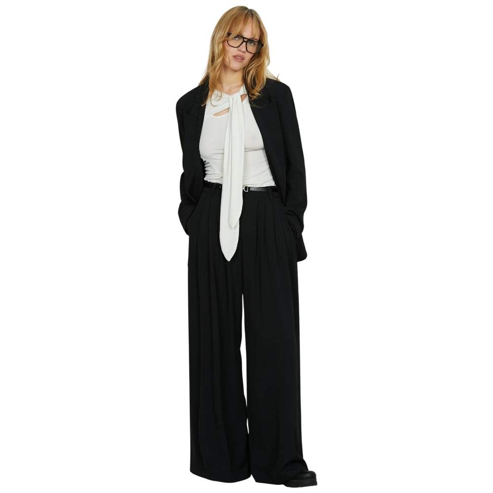 Relish pantalone nero con pinces IRIDEM RDA2507006041 Pantaloni Relish