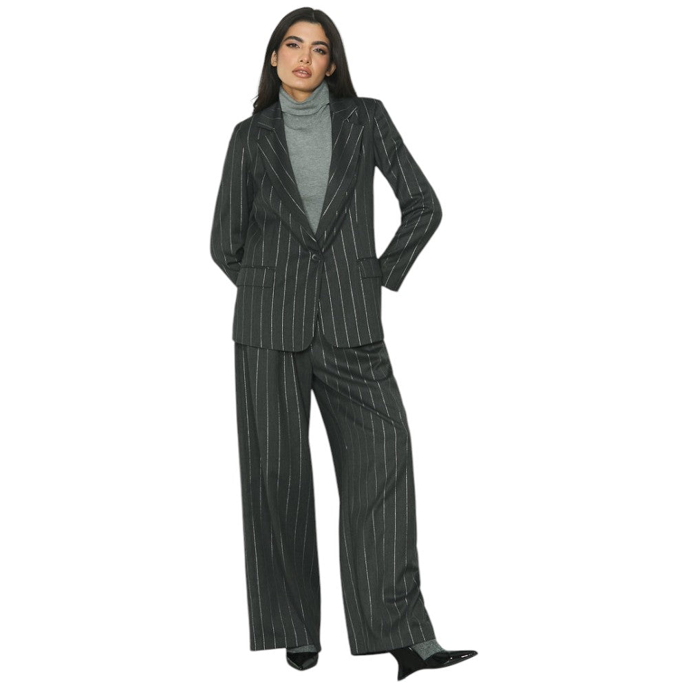 Relish pantaloni vita alta grigio gessato lurex KRIZIA_A RDA2407617054 Pantaloni Relish