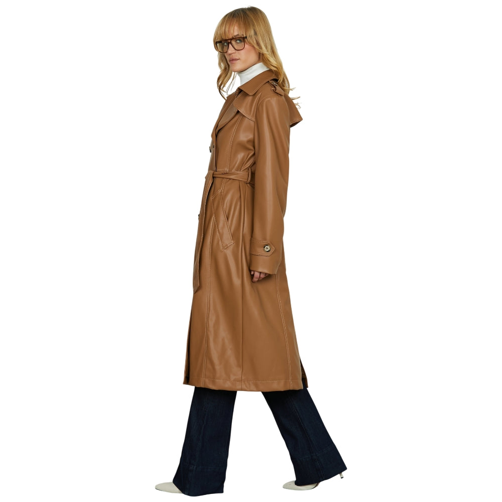 Relish trench lungo cuoio in ecopelle TRENX RDA2505011061 Giubbini Relish