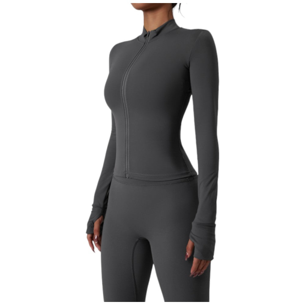 Sei G felpa grigia con zip traspirante fitness palestra SEIGS003 Felpe SEI G