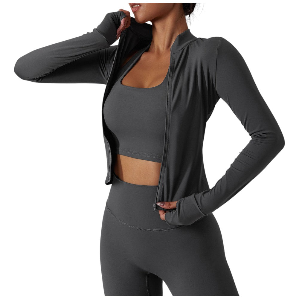 Sei G felpa grigia con zip traspirante fitness palestra SEIGS003 Felpe SEI G