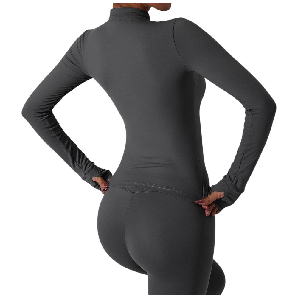 Sei G felpa grigia con zip traspirante fitness palestra SEIGS003 Felpe SEI G