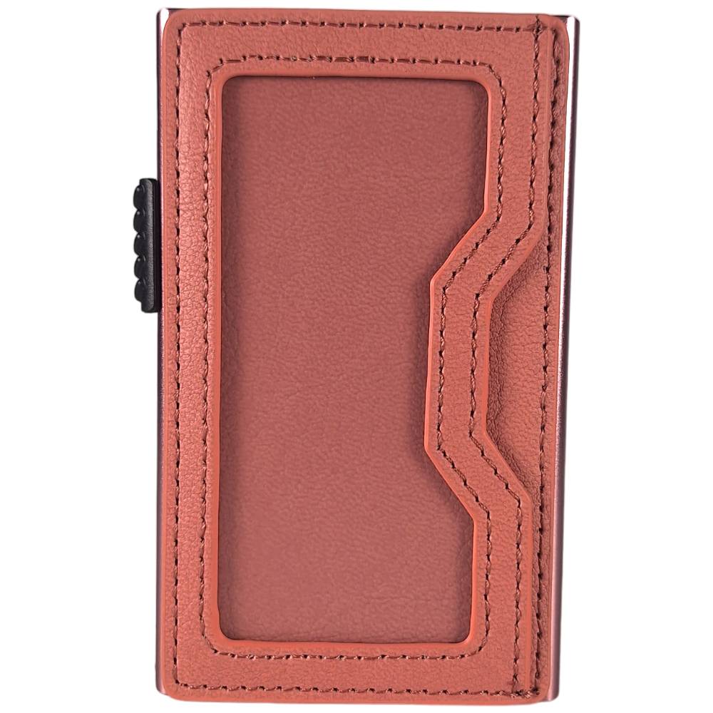 Sei G portacarte in alluminio rosa con tasca elastica Portafogli SEI G