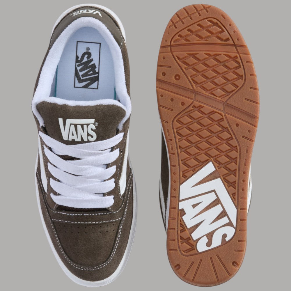 Sneaker Vans Hylane con interno logo Vans e suola waffle in gomma marrone-arancio