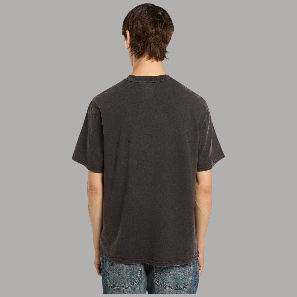 T-shirt cotone regular fit antracite vista posteriore con girocollo
