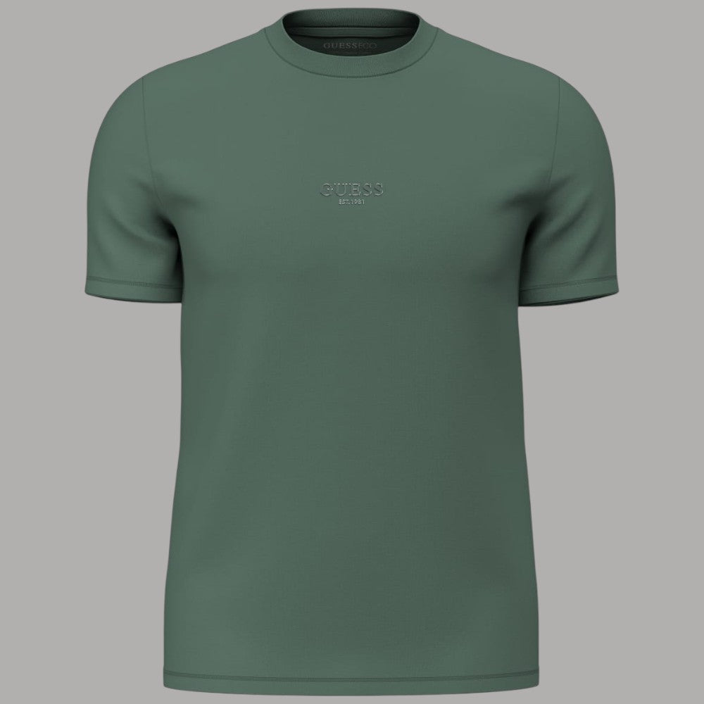 T-shirt Guess Slim Cotone con Logo Piccolo Frontale - Prodotti di Classe