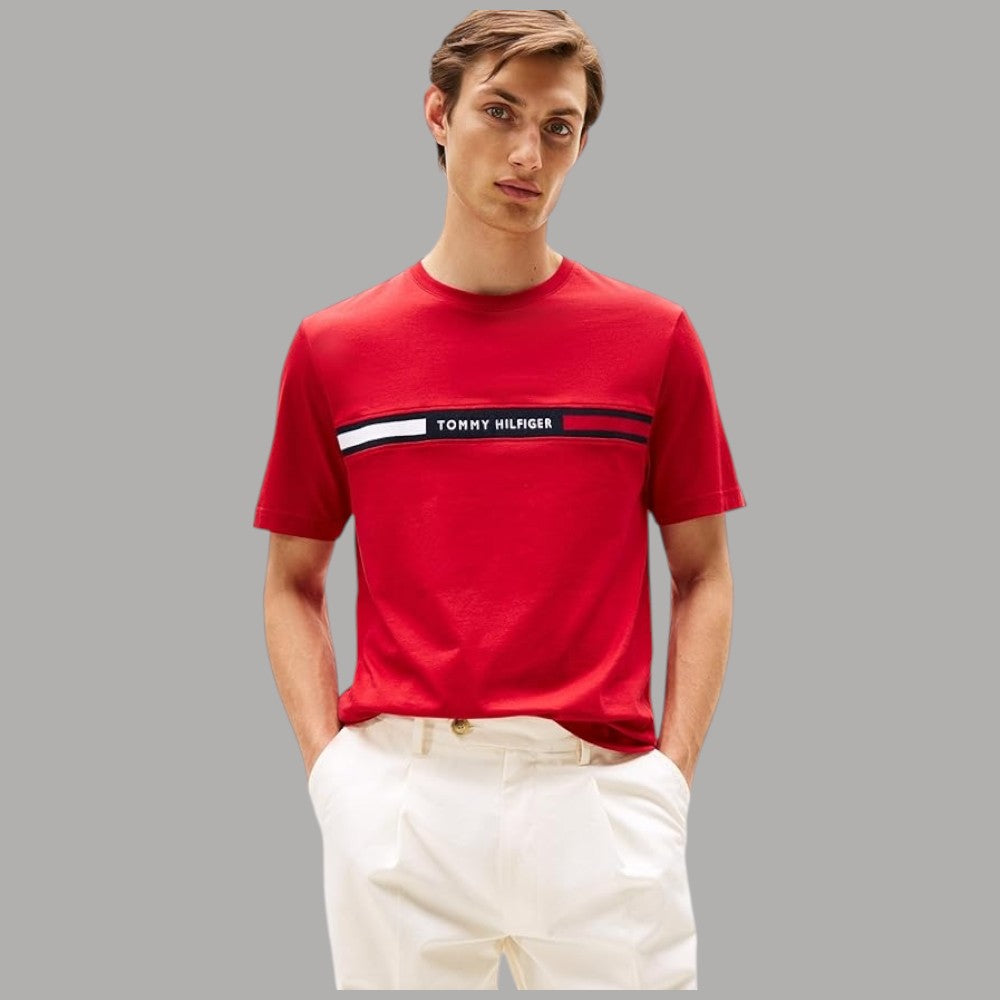 Tommy Hilfiger t-shirt logo con banda MW0MW36498 - Prodotti di Classe