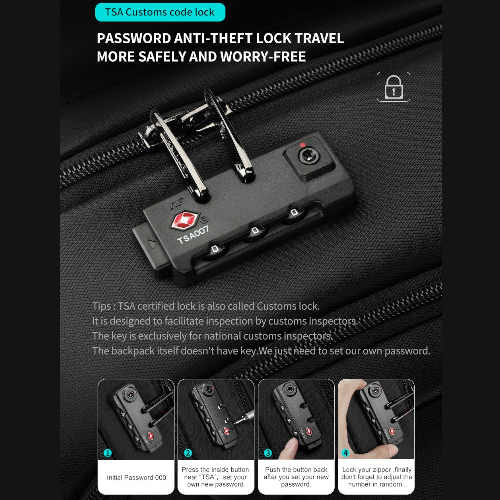 Tigernu zaino da viaggio e lavoro T-B3105 3A nero Zaini Tigernu