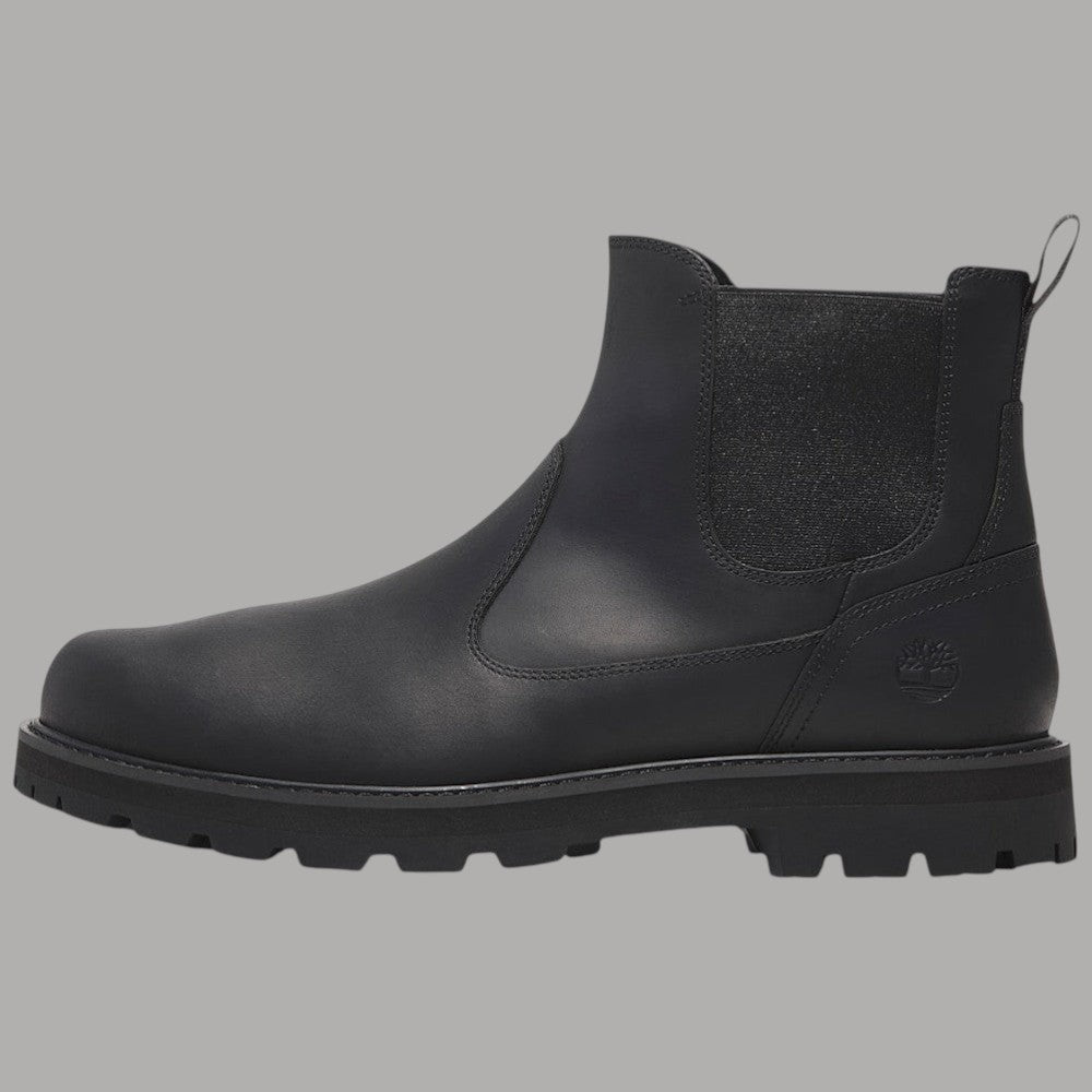 Stivale Chelsea nero Timberland con pannelli elastici e suola zigrinata