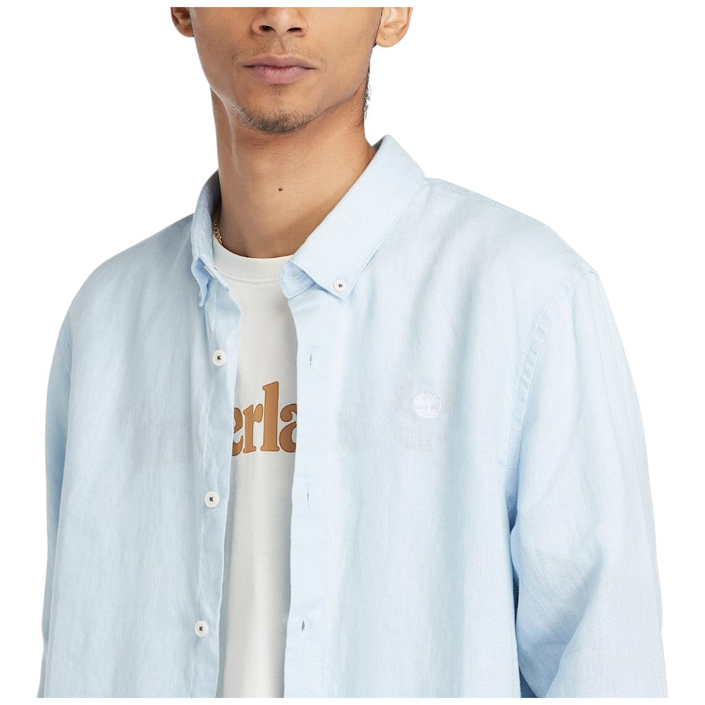 Timberland camicia di lino celeste Mill Brook TB0A2DC3940 Camicie Timberland