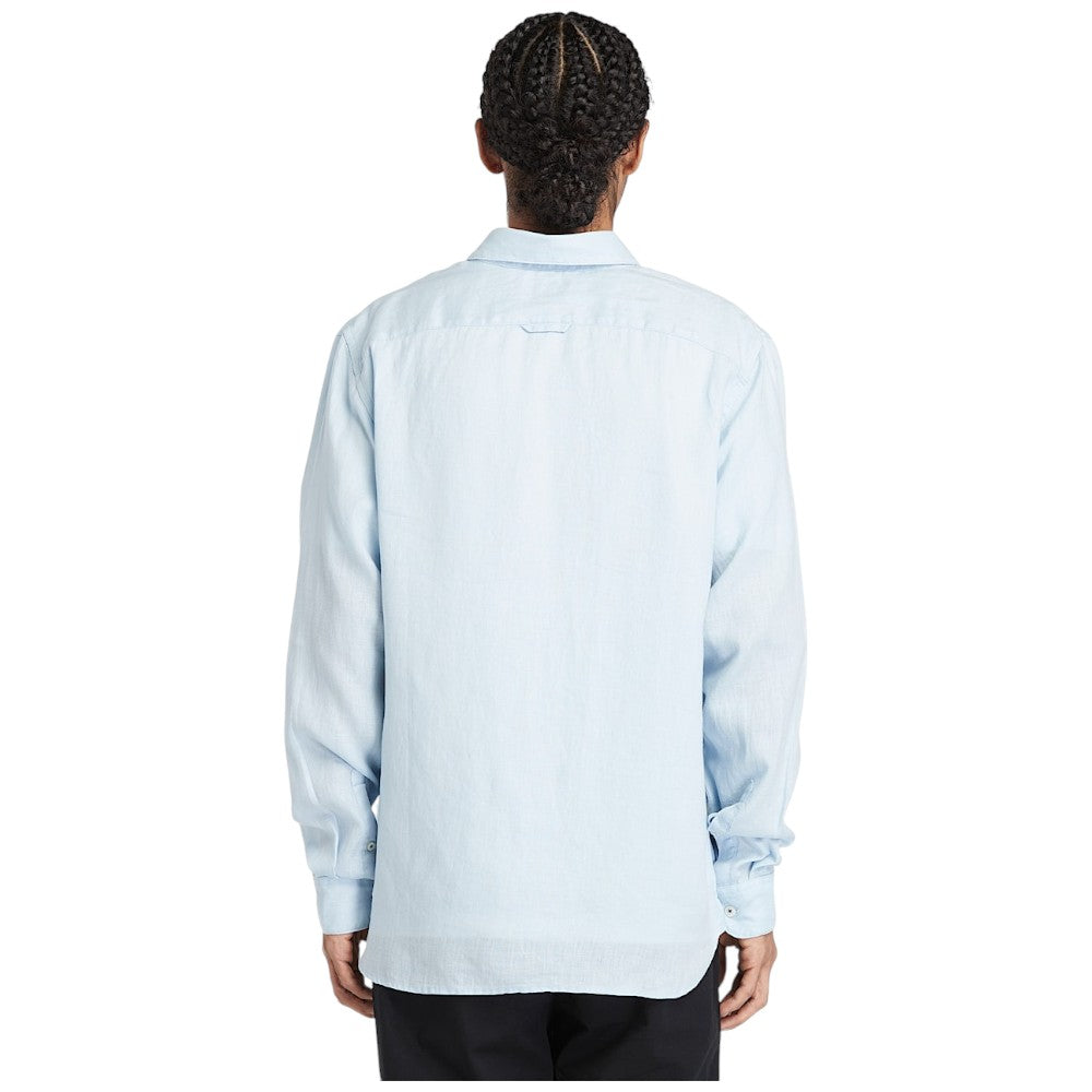 Timberland camicia di lino celeste Mill Brook TB0A2DC3940 Camicie Timberland