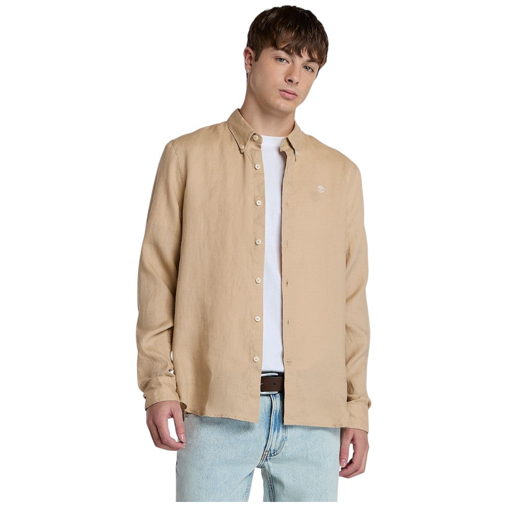 Timberland camicia di lino safari Mill Brook TB0A2DC3Y94 Camicie Timberland