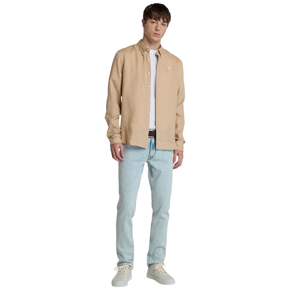 Timberland camicia di lino safari Mill Brook TB0A2DC3Y94 Camicie Timberland