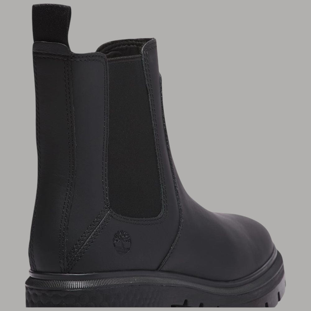 Stivaletto Chelsea Timberland in pelle nera con elastici laterali e cuciture a vista