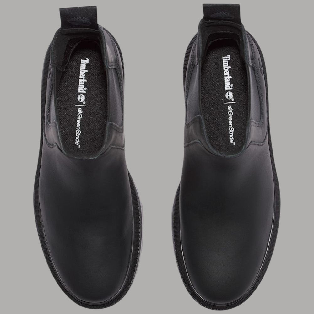 Stivaletto Chelsea Timberland in pelle nera con fodera interna e logo