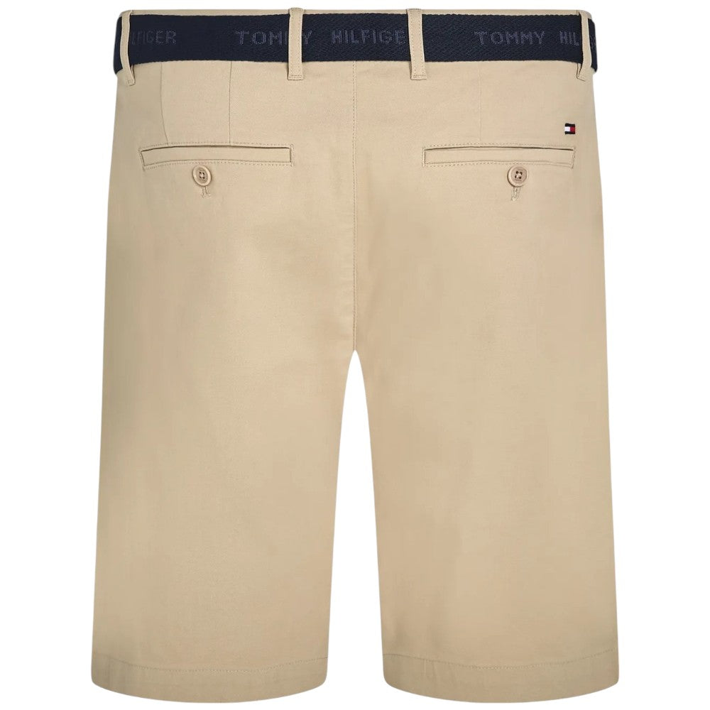 Tommy Hilfiger bermuda in twill beige con cintura MW0MW24874RBT Bermuda Tommy Hilfiger