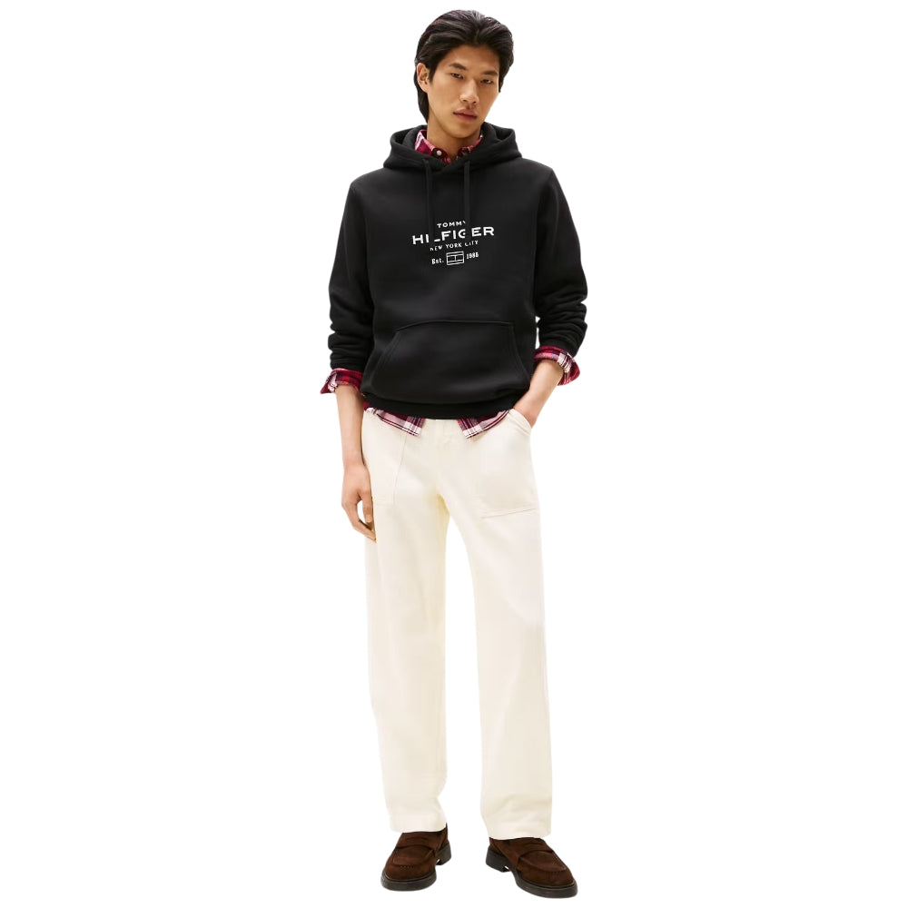 Tommy Hilfiger felpa nera con cappuccio MW0MW40864BDS - Prodotti di Classe