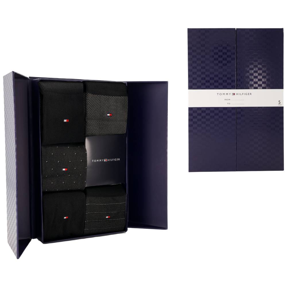 Tommy Hilfiger gift box 5 paia di calzini neri 701235374002 - Prodotti di Classe