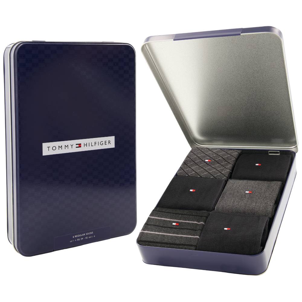 Tommy Hilfiger gift box 6 paia di calzini neri 701235373002 - Prodotti di Classe