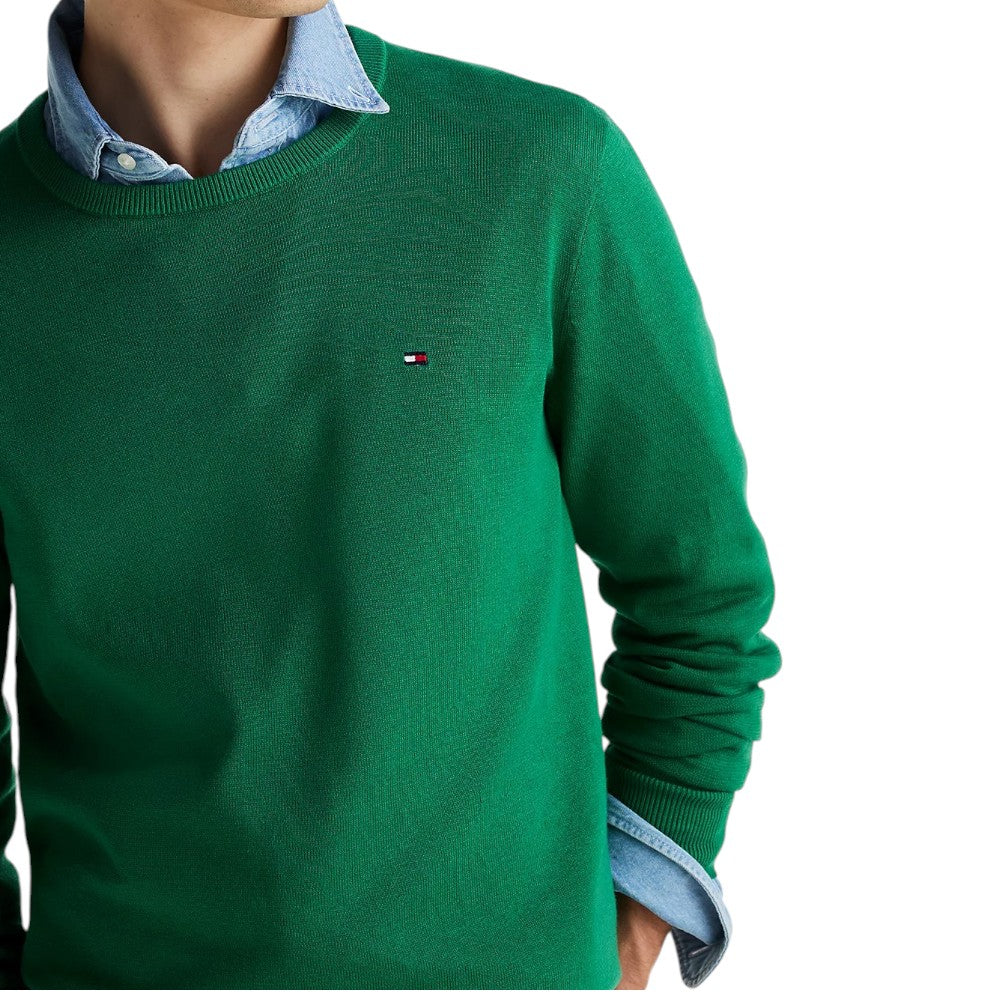 Tommy Hilfiger maglioncino verde MW0MW39999L4F Maglieria Tommy Hilfiger