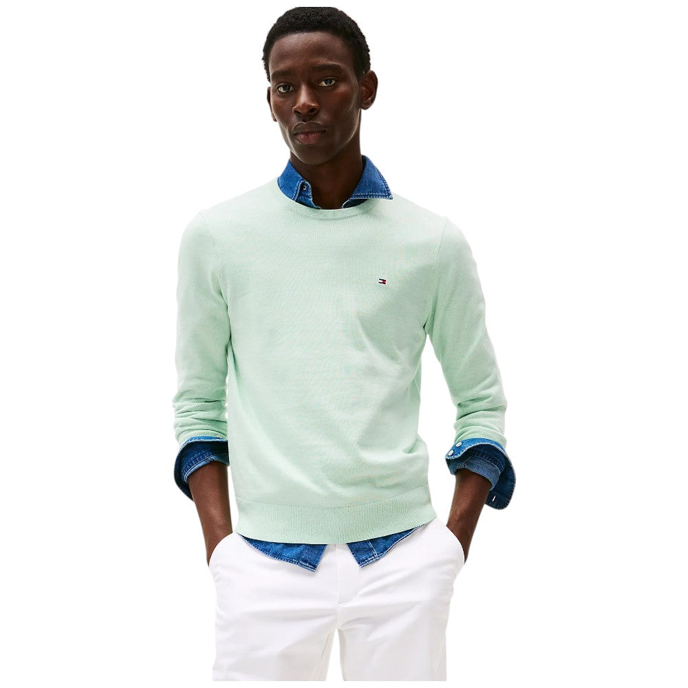 Tommy Hilfiger maglioncino verde menta MW0MW39999MRE Maglieria Tommy Hilfiger