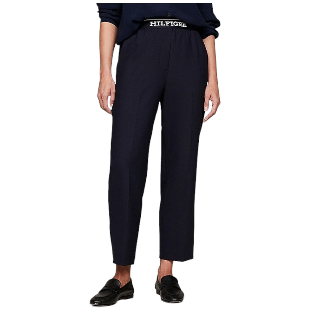 Tommy Hilfiger pantaloni slim blu con elastico WW0WW40502 Pantaloni Tommy Hilfiger