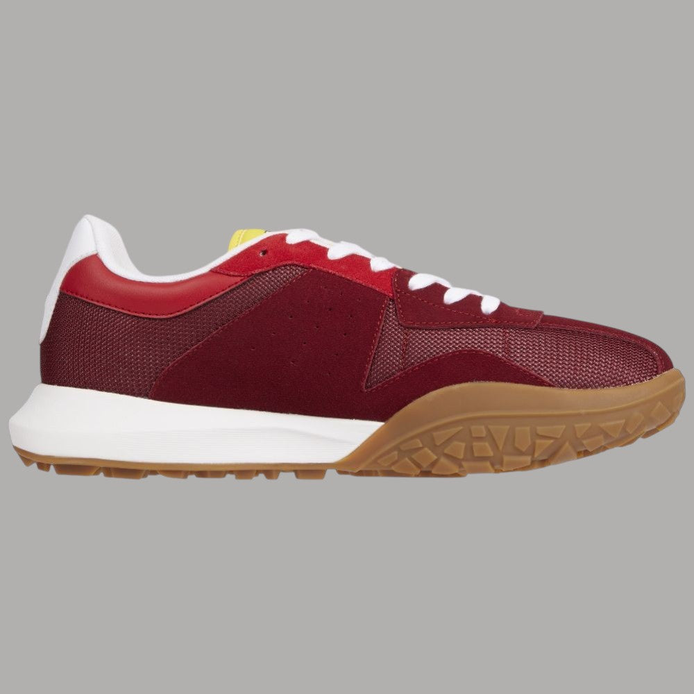 Scarpe Tommy Hilfiger rosse con logo laterale H e suola a profilo