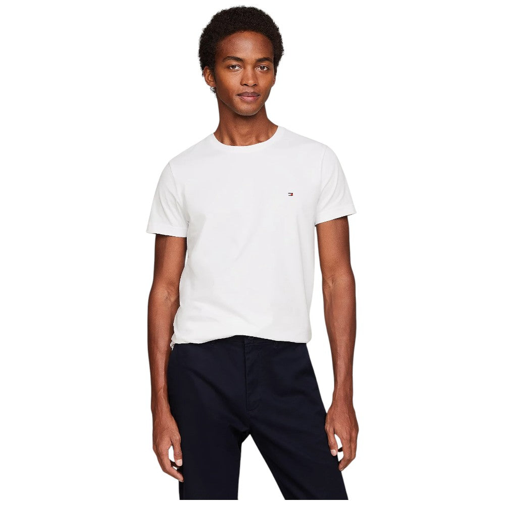 Tommy Hilfiger t-shirt bianca stretch slim MW0MW27539YBR T-shirt Tommy Hilfiger