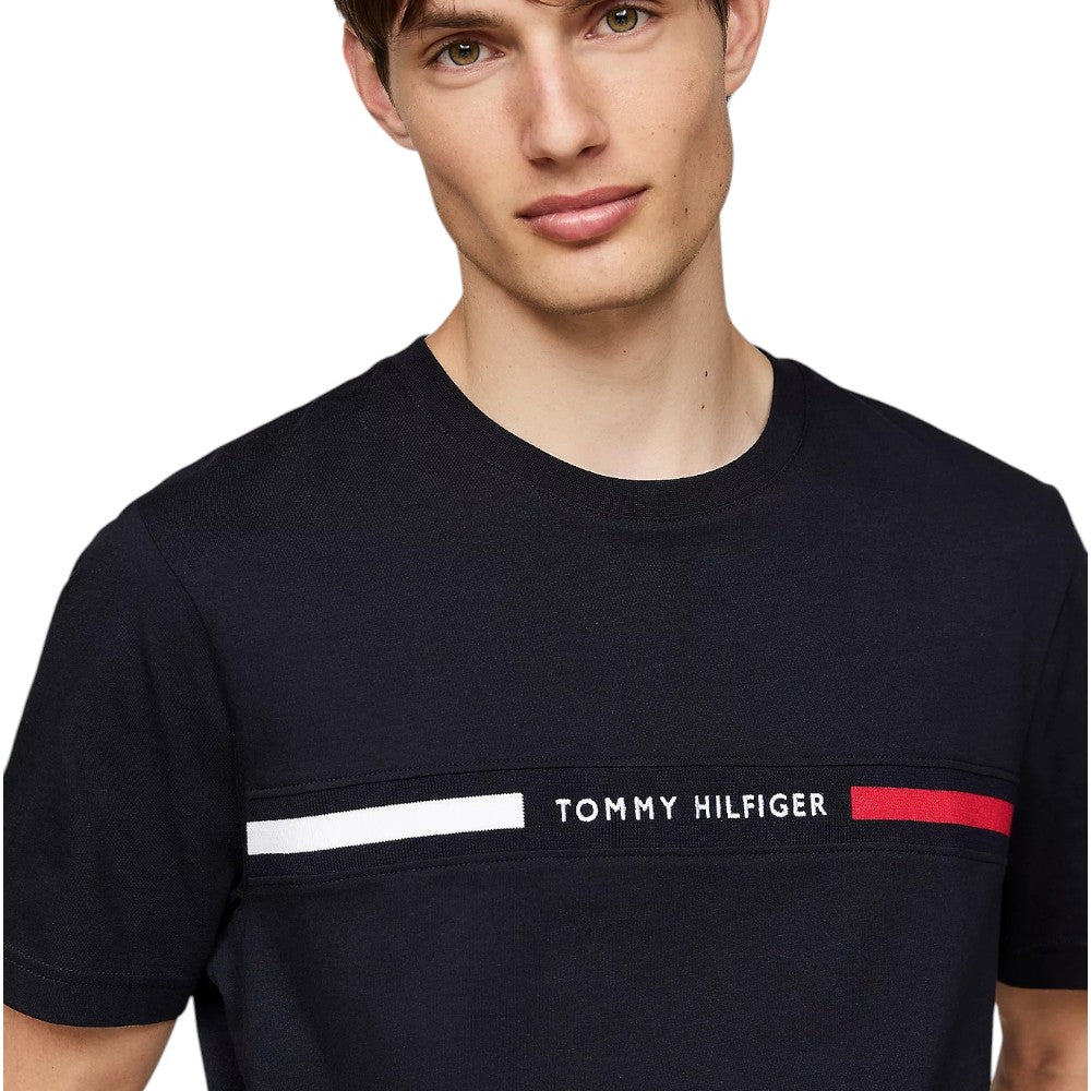 Tommy Hilfiger t-shirt blu logo con banda MW0MW36498DW5 T-shirt Tommy Hilfiger