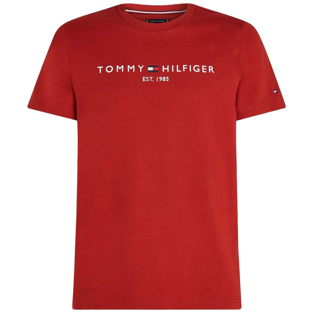 Tommy Hilfiger t-shirt dark magma logo ricamato MW0MW11797 T-shirt Tommy Hilfiger