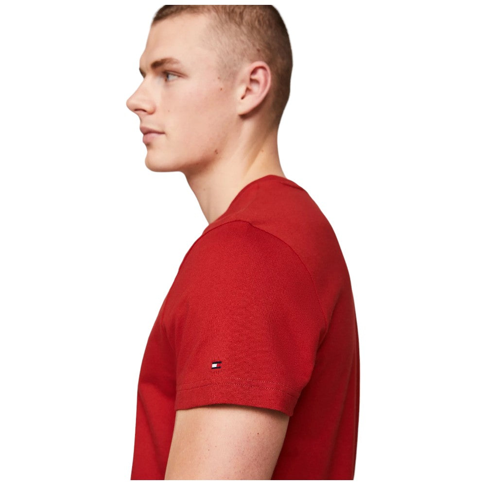 Tommy Hilfiger t-shirt dark magma logo ricamato MW0MW11797 T-shirt Tommy Hilfiger