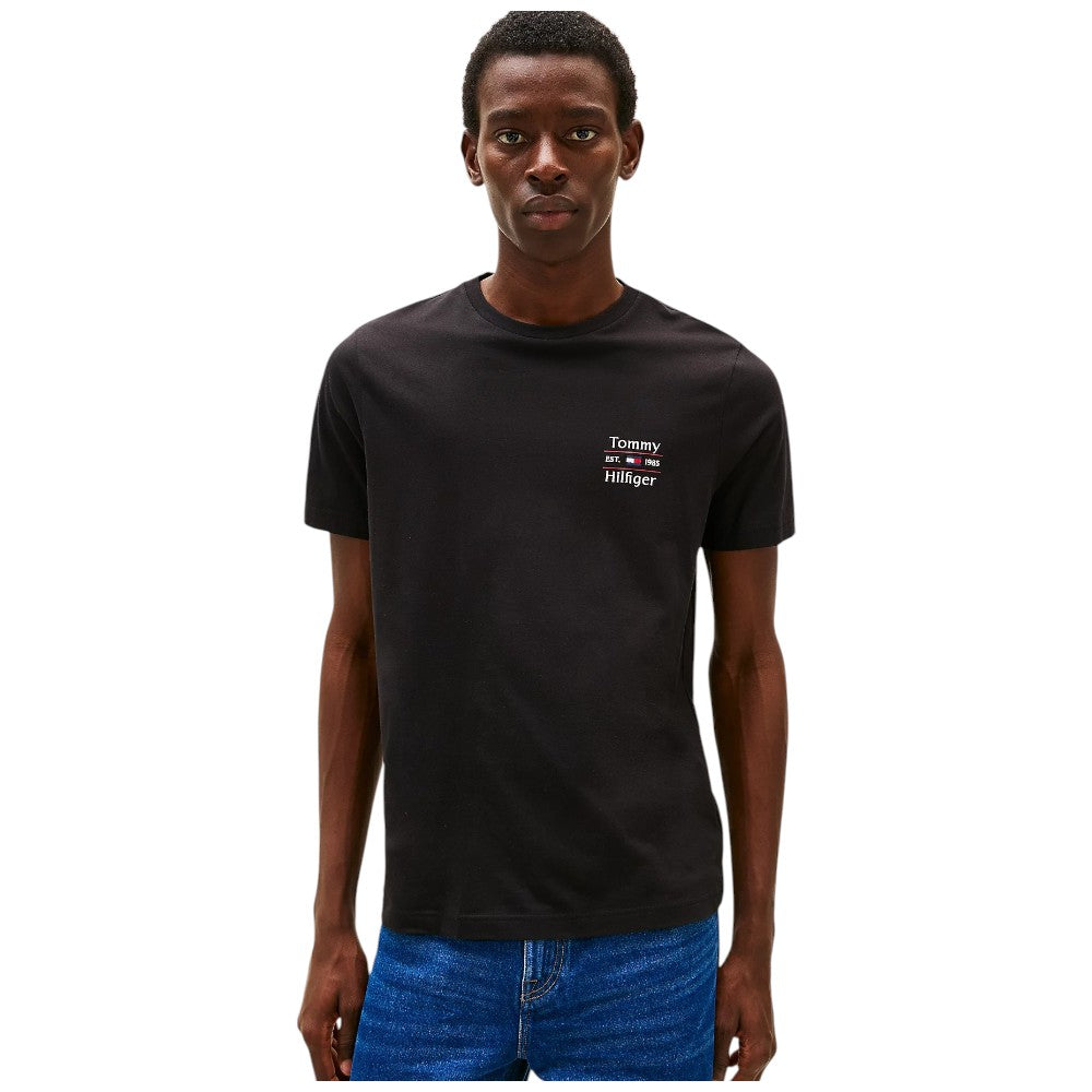 Tommy Hilfiger t-shirt nera con stampa MW0MW38622BDS T-shirt Tommy Hilfiger