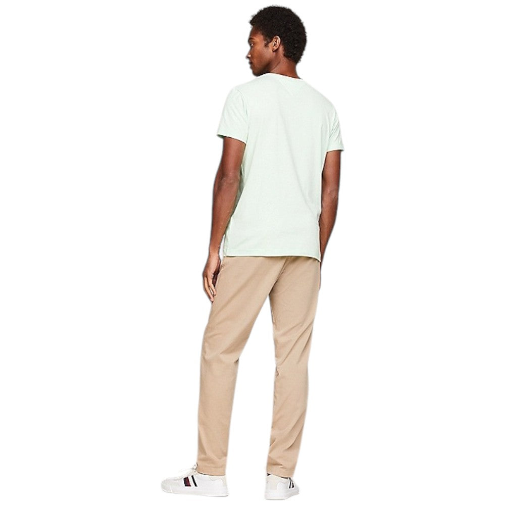 Tommy Hilfiger t-shirt verde chiaro logo piccolo MW0MW10800 T-shirt Tommy Hilfiger