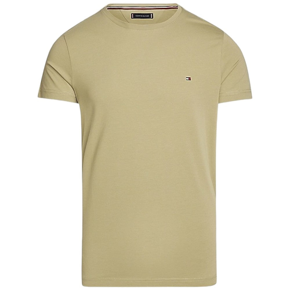 Tommy Hilfiger t-shirt verde logo piccolo MW0MW10800 T-shirt Tommy Hilfiger