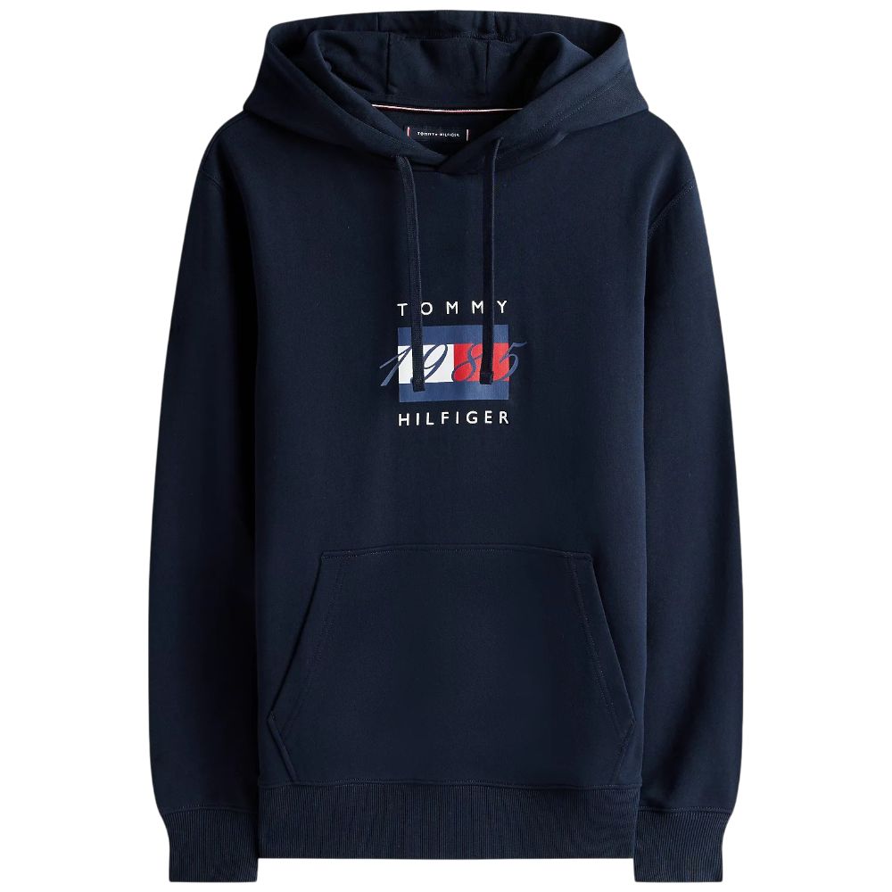 Tommy hilfiger felpa blu con cappuccio MW0MW41332DW5 - Prodotti di Classe
