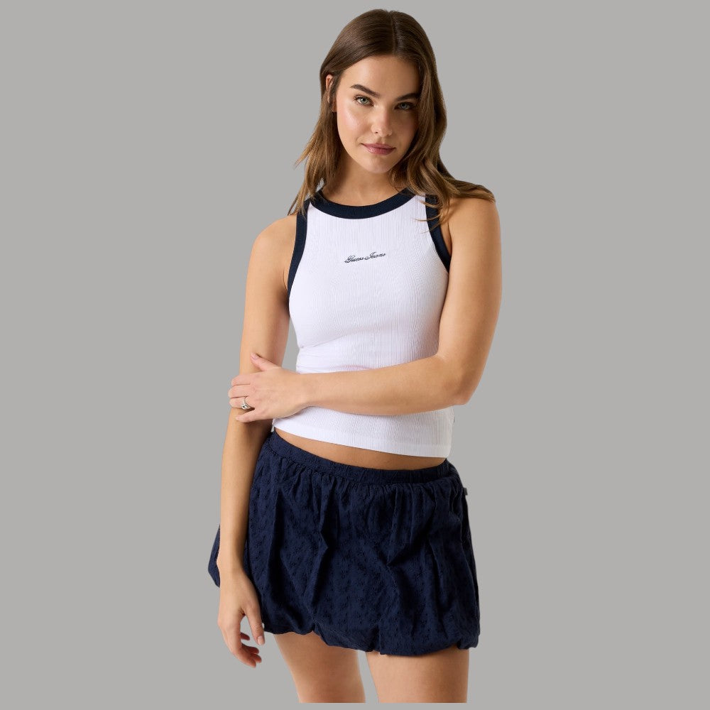 Top Guess GJ in Modal Cotone con Logo Ricamato W6GPZ8KF641 - Prodotti di Classe