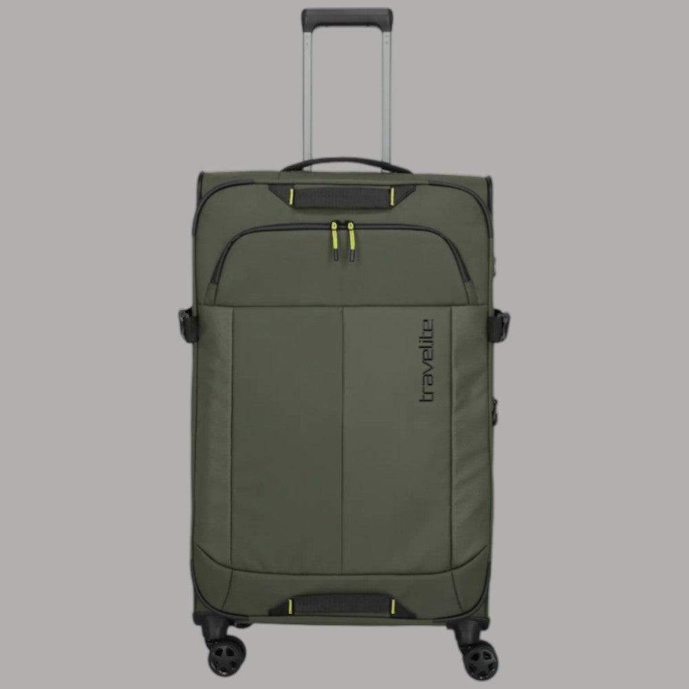Trolley Travelite Briize L espandibile 4 ruote impermeabile Khaki - Prodotti di Classe