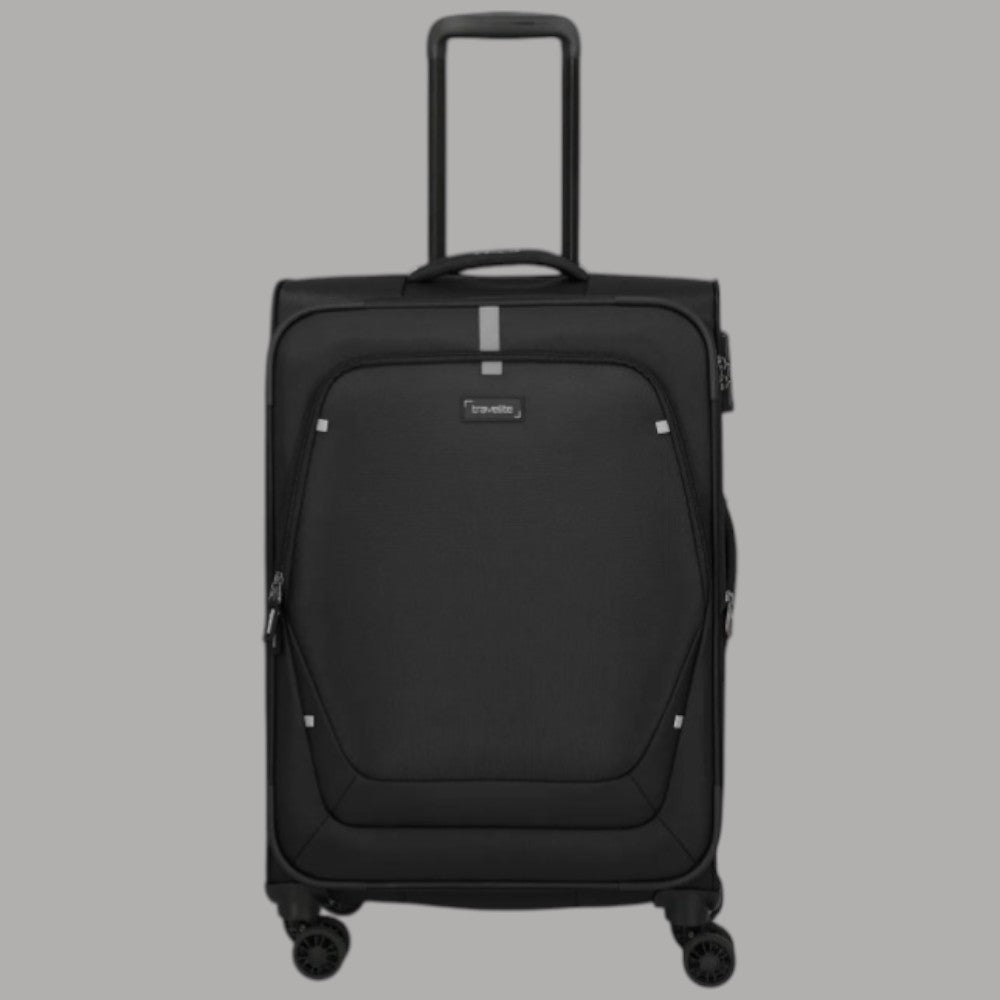 Trolley Travelite UMBRIA M Nero Espandibile con 4 Ruote TSA - Prodotti di Classe