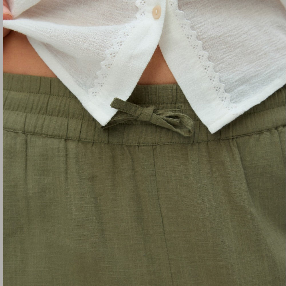 Vero Moda Pantaloni Wide Leg Cotton Linen Vita Medio Elasticizzata - Prodotti di Classe