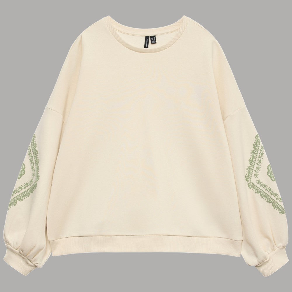 Vero Moda felpa oversize crema Talulah 10336118 - Prodotti di Classe